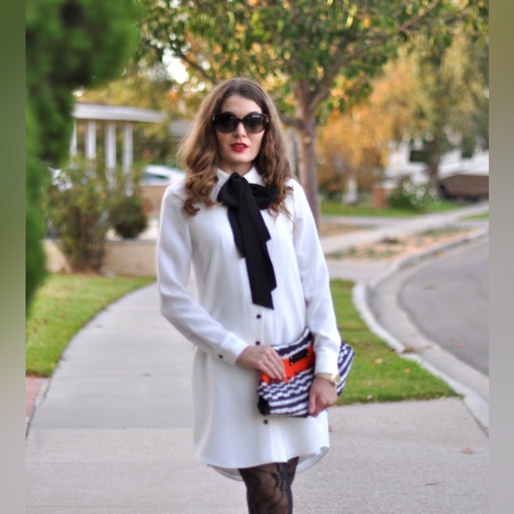 Kate Spade Velvet Tie Griffin Dress - Picture 2 of 3